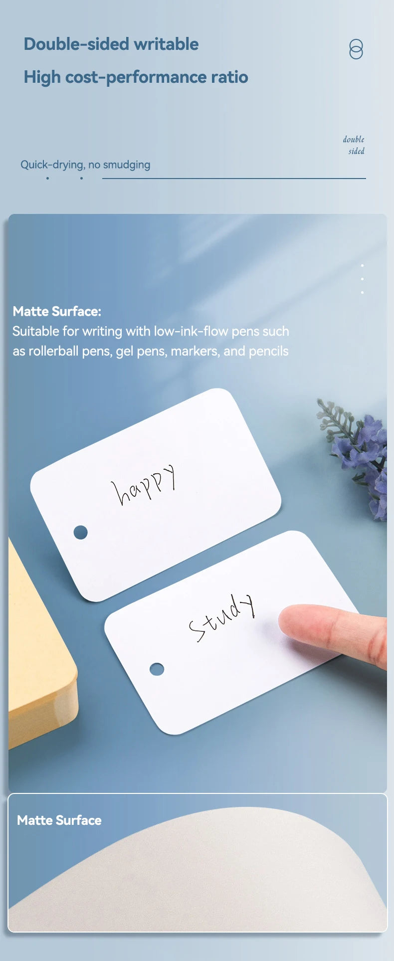 Kraft Paper Flashcard Notebook