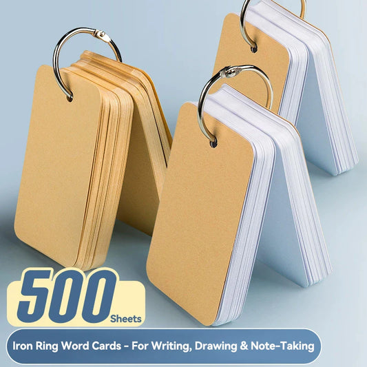 Kraft Paper Flashcard Notebook