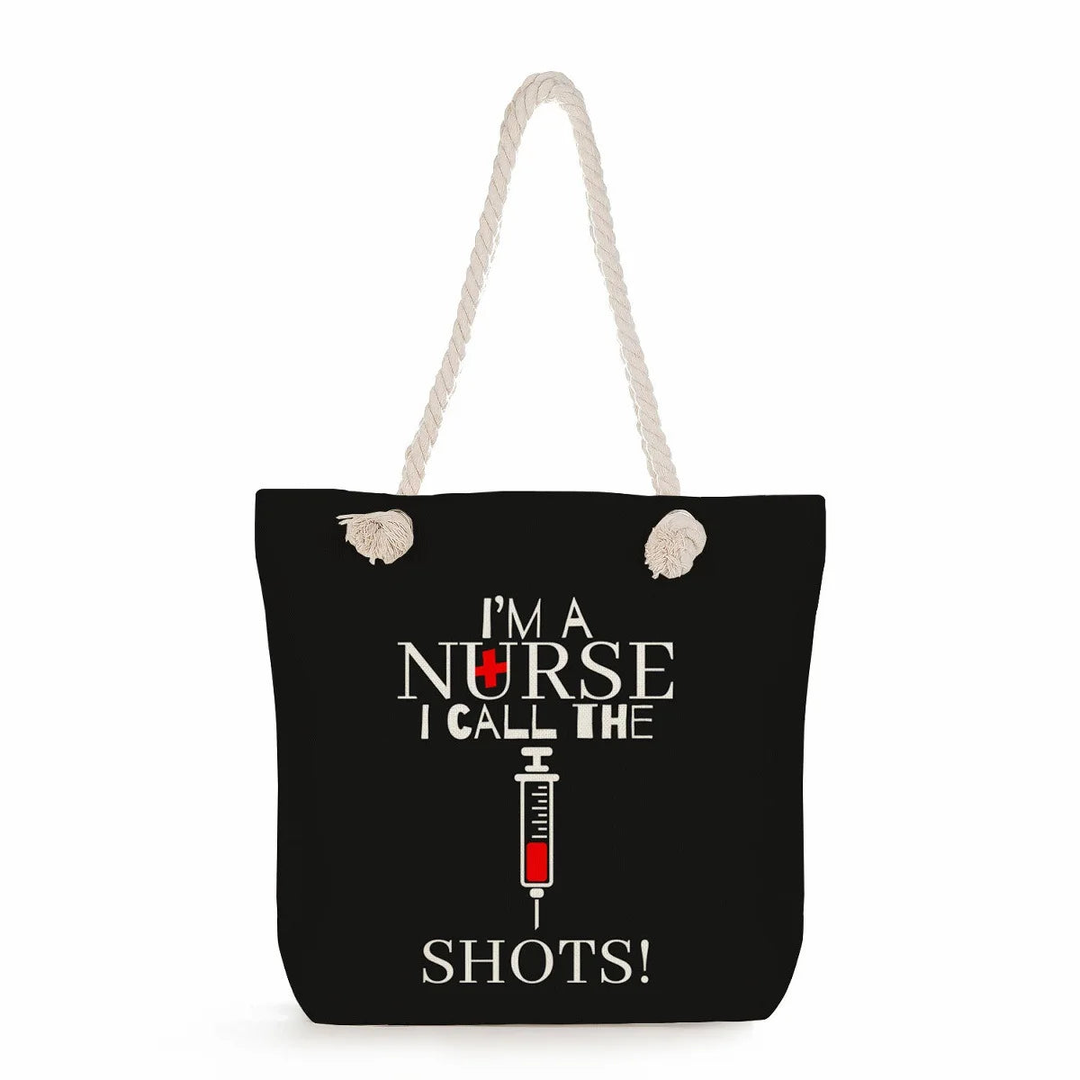 Printed Nurse Canvas Tote Bag