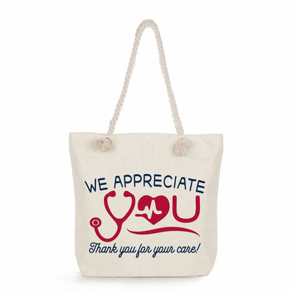 Printed Nurse Canvas Tote Bag