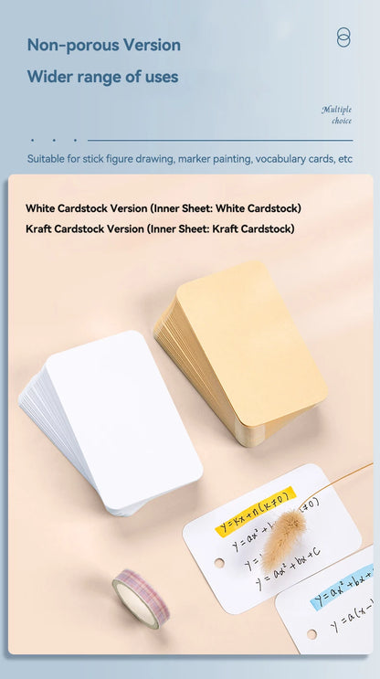 Kraft Paper Flashcard Notebook