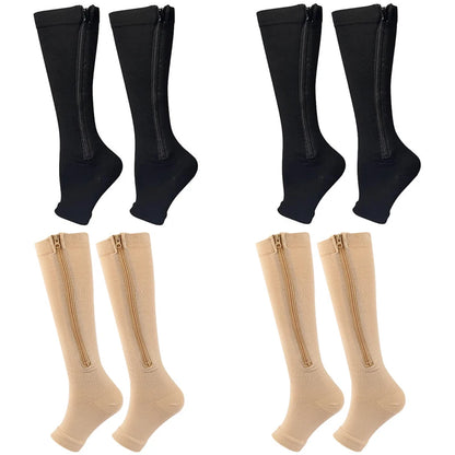 Zipper Compression Support Socks