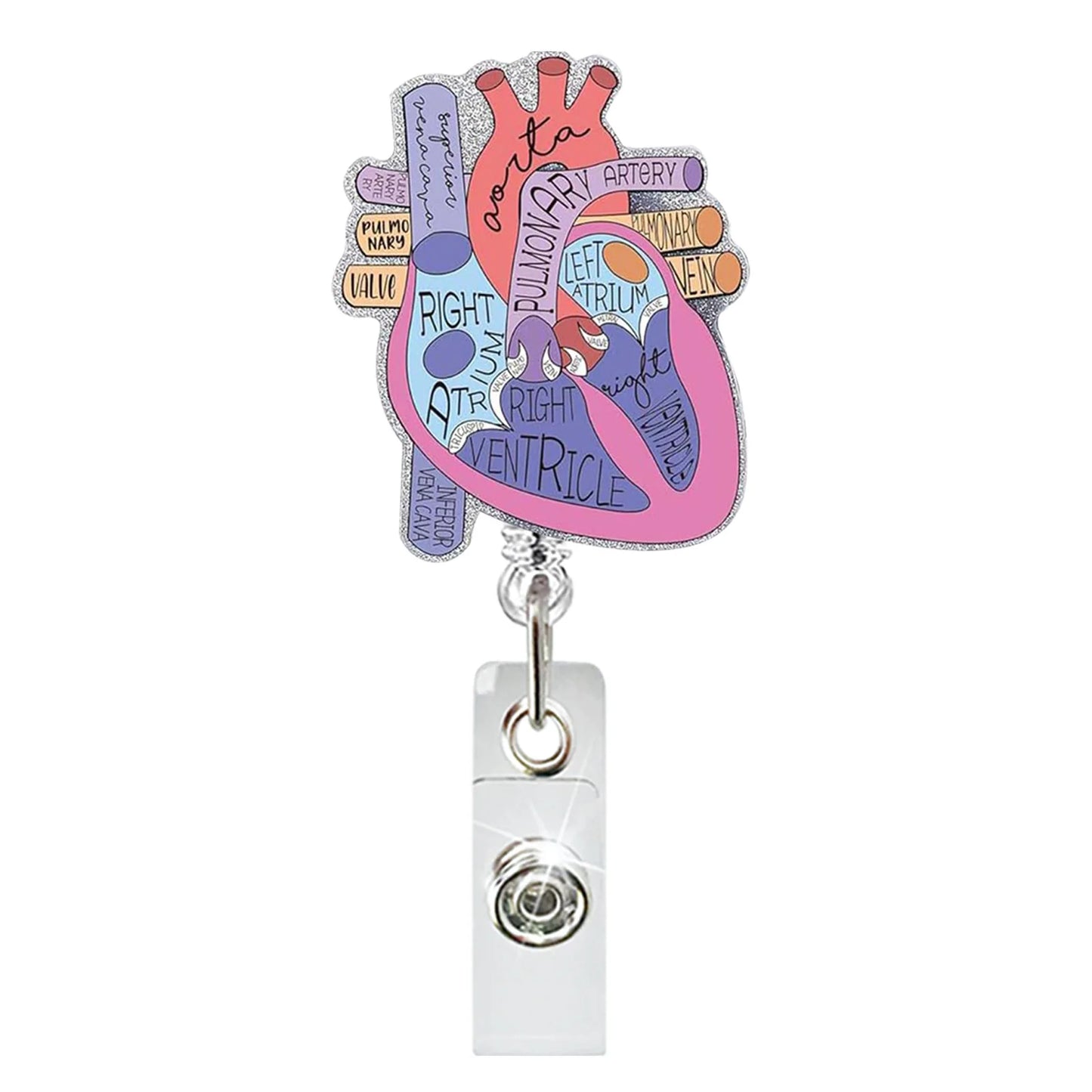 Glitter Medical Badge Reel Holder