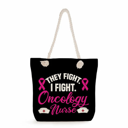 Printed Nurse Canvas Tote Bag