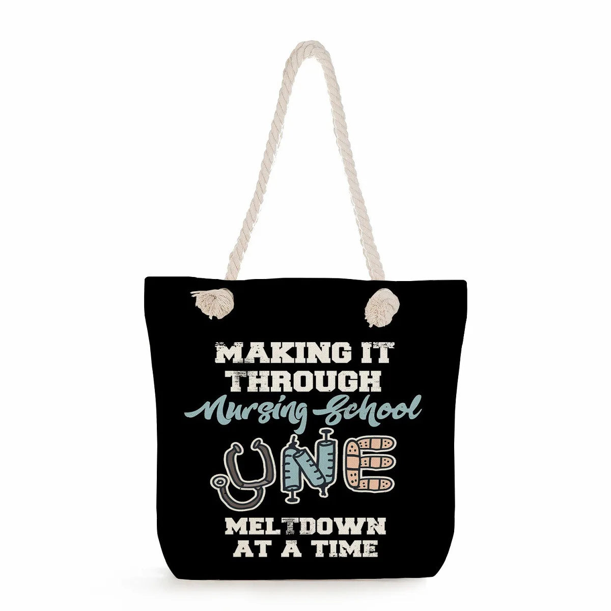 Printed Nurse Canvas Tote Bag