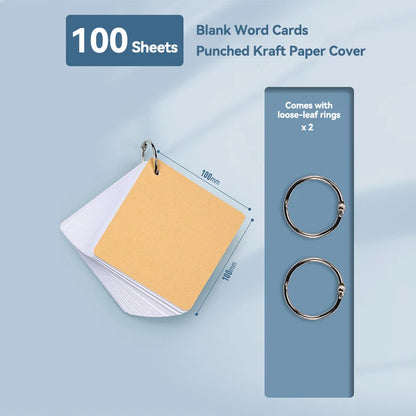 Kraft Paper Flashcard Notebook