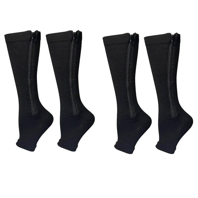 Zipper Compression Support Socks