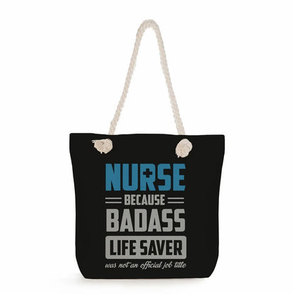 Printed Nurse Canvas Tote Bag