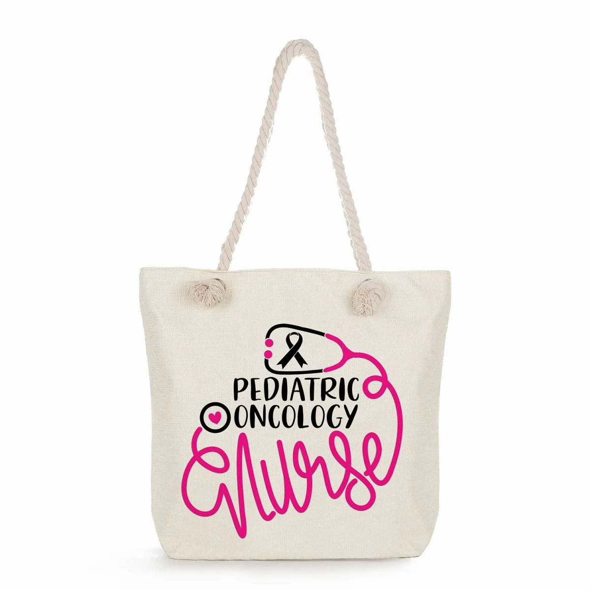 Printed Nurse Canvas Tote Bag