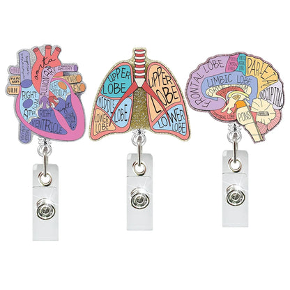 Glitter Medical Badge Reel Holder