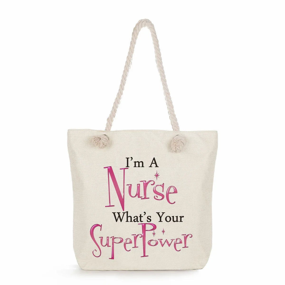 Printed Nurse Canvas Tote Bag