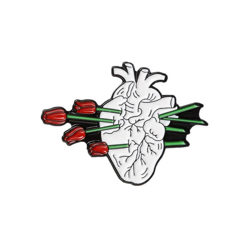 Medical Organ Enamel Brooch Set