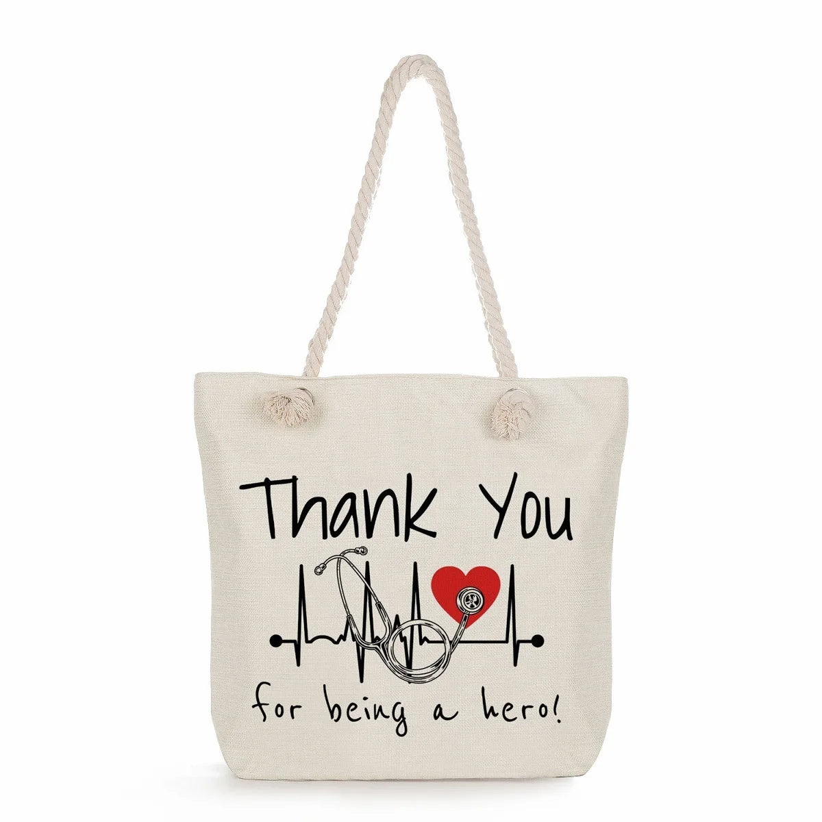 Printed Nurse Canvas Tote Bag