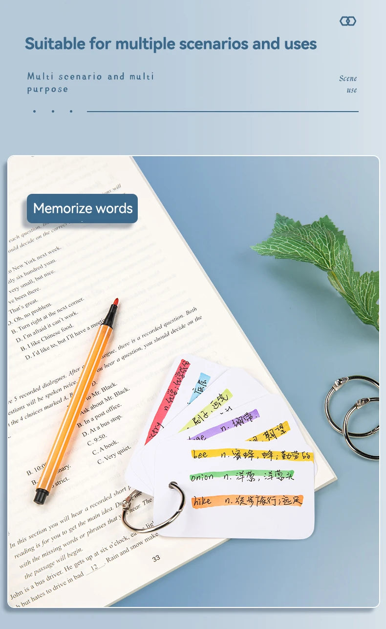Kraft Paper Flashcard Notebook