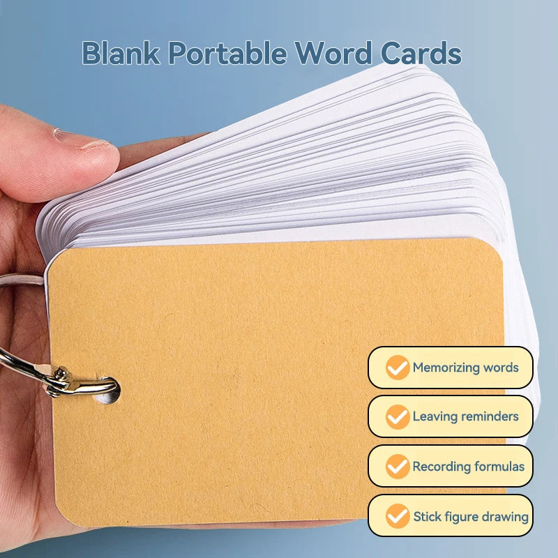 Kraft Paper Flashcard Notebook