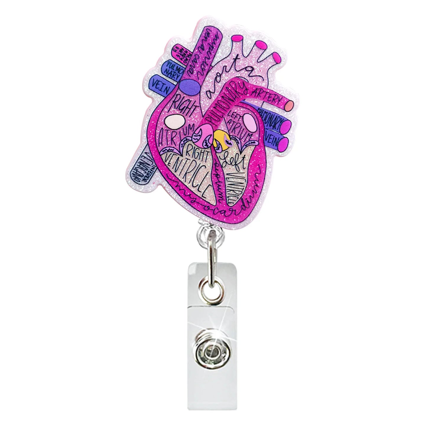 Glitter Medical Badge Reel Holder