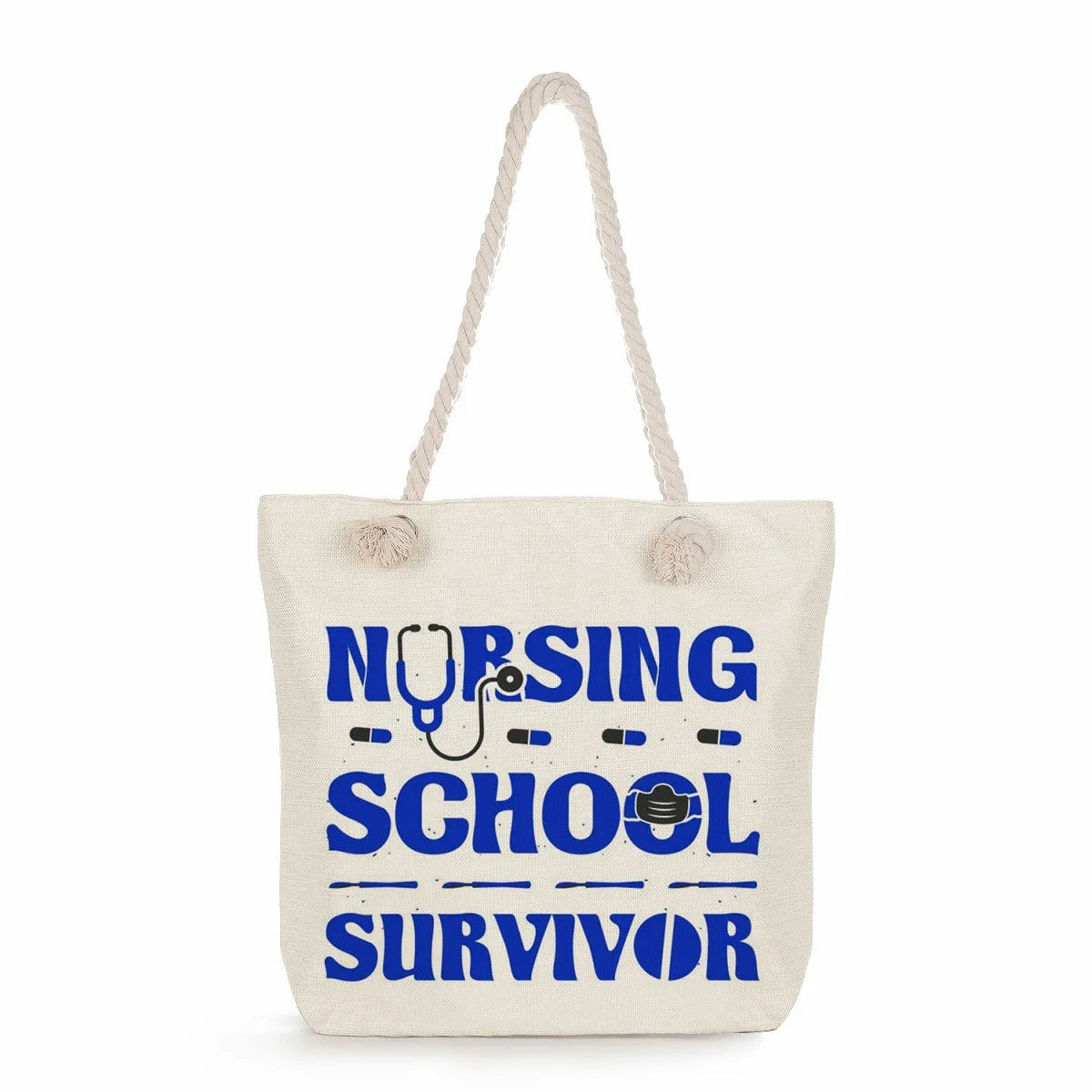 Printed Nurse Canvas Tote Bag