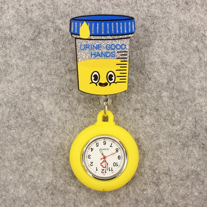 Glitter Heart Nurse Pocket Watch