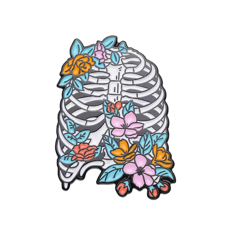 Medical Organ Enamel Brooch Set