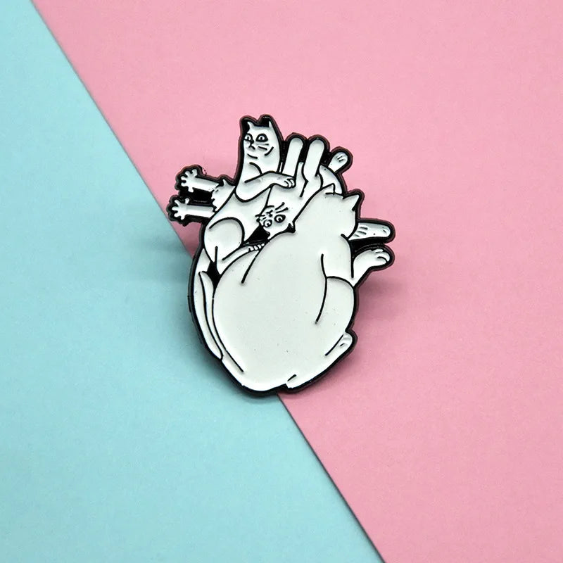 Medical Organ Enamel Brooch Set