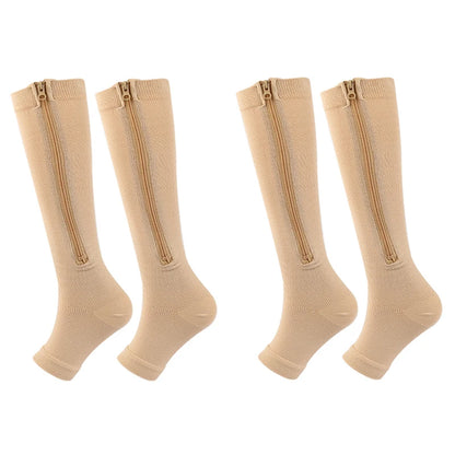 Zipper Compression Support Socks