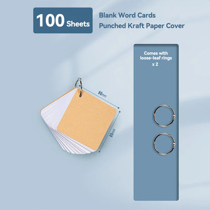 Kraft Paper Flashcard Notebook