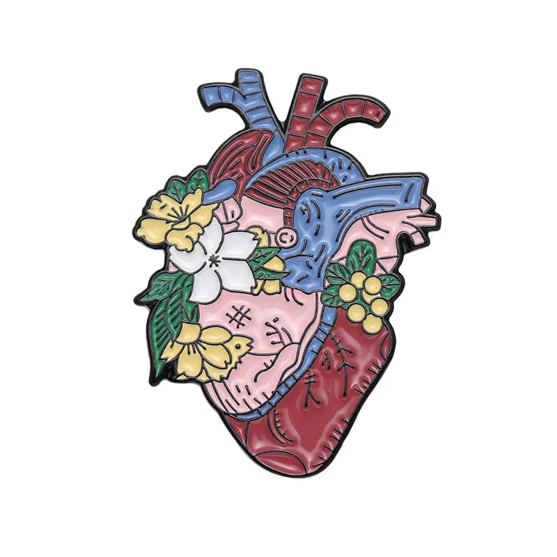 Medical Organ Enamel Brooch Set