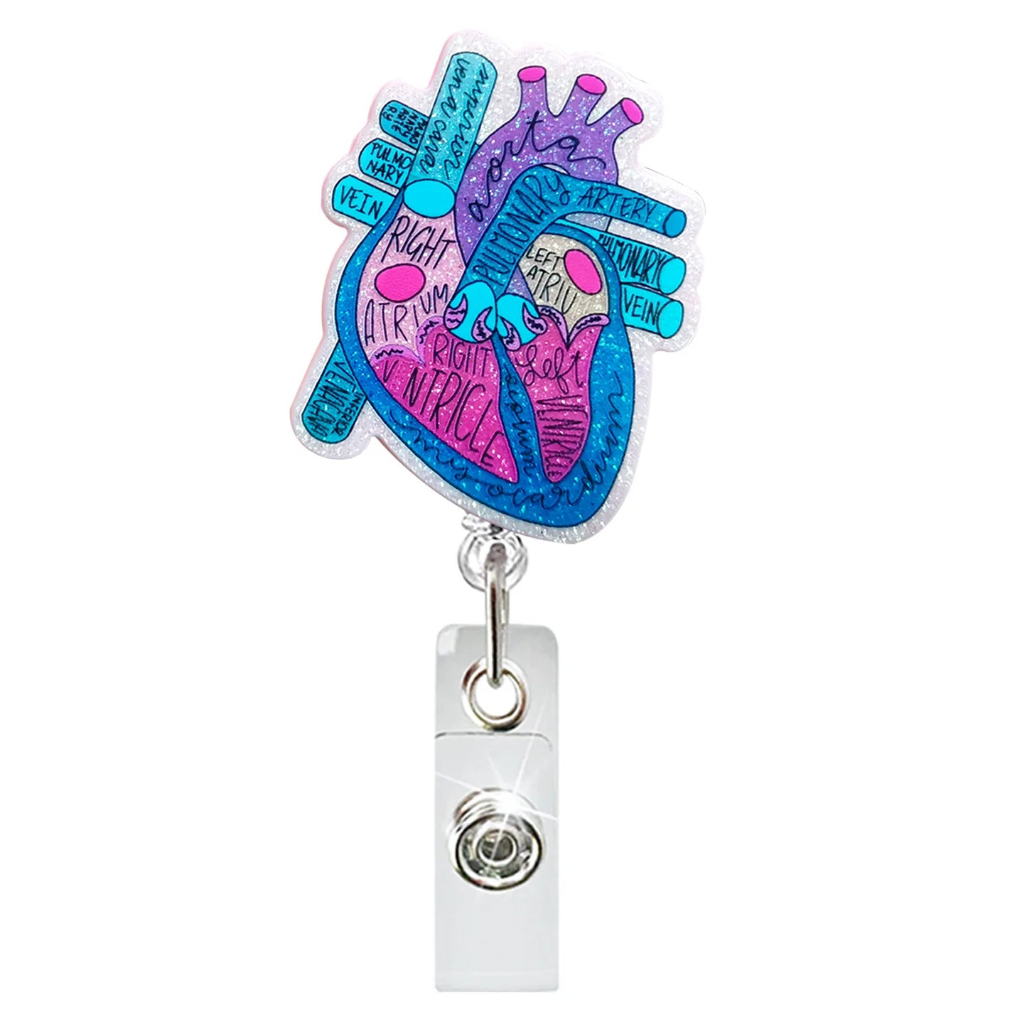 Glitter Medical Badge Reel Holder
