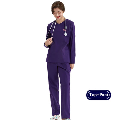 Zipper Nurse Scrub Set