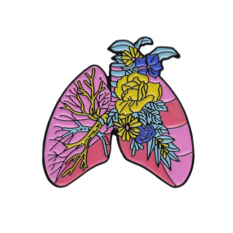 Medical Organ Enamel Brooch Set