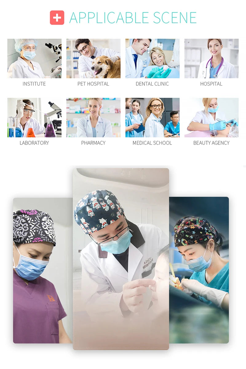 Unisex Medical Scrub Cap