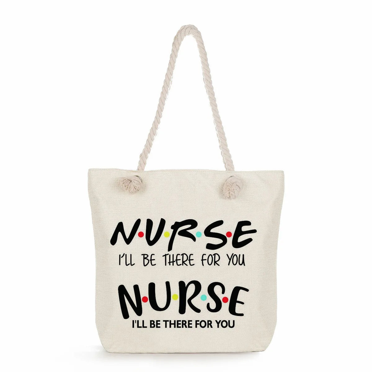 Printed Nurse Canvas Tote Bag